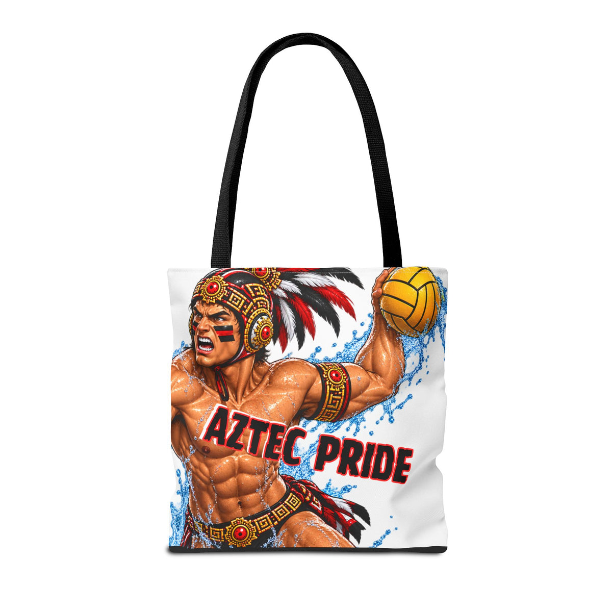 Aztec Water Polo Savage Warrior Tote Bag