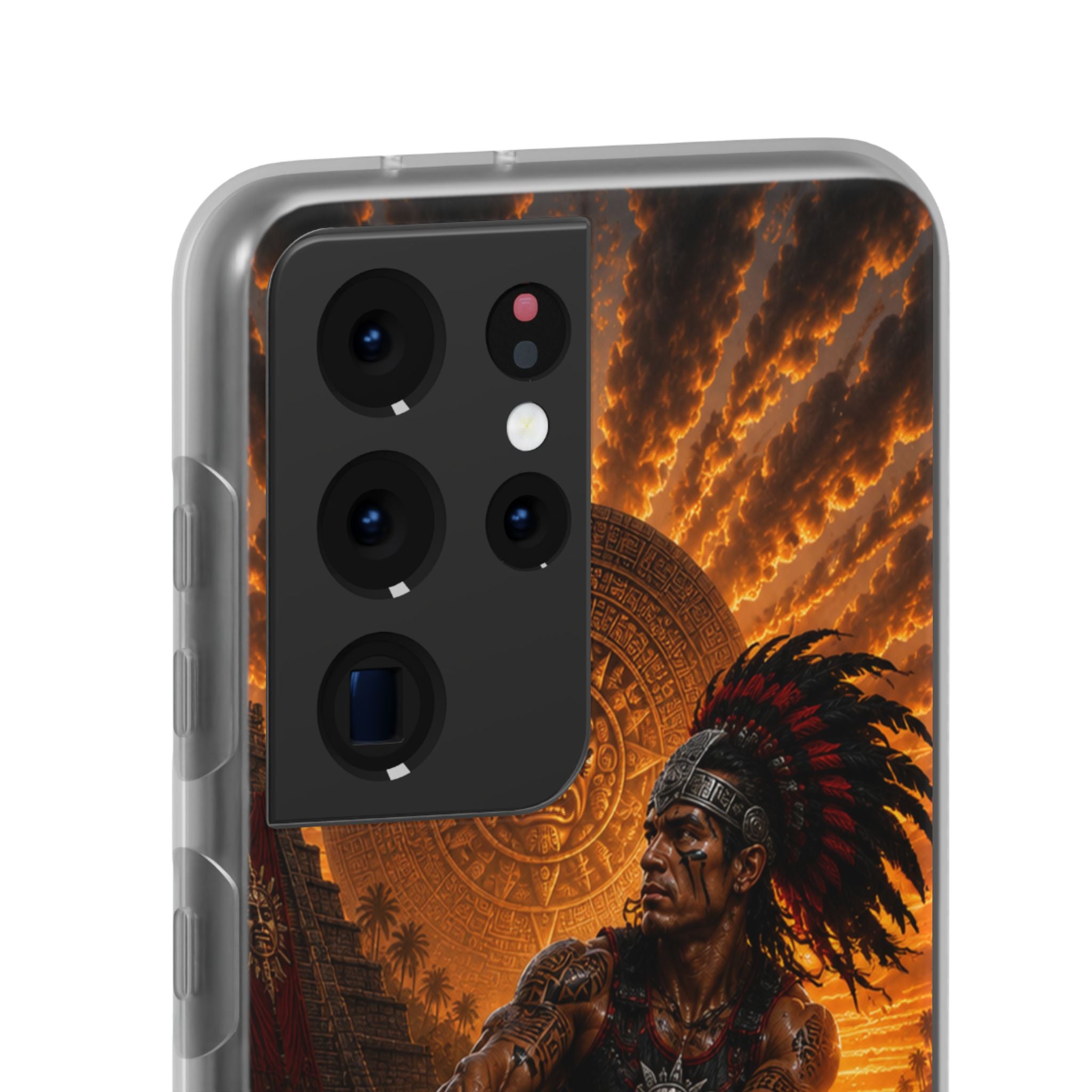 Aztec Wakeboard Male Warrior – Flexi Phone Case (iPhone & Samsung • Clear TPU • Made & Shipped in the USA • 🚚 FREE USA Shipping • Personalized Option)