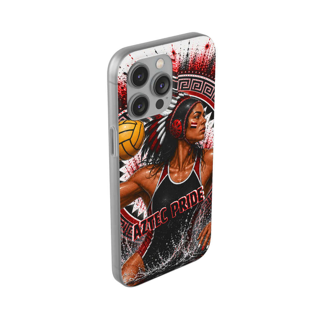 Aztec Water Polo Warrior – Flexi Phone Case (iPhone & Samsung • Clear TPU • Made in USA • Personalized Option)
