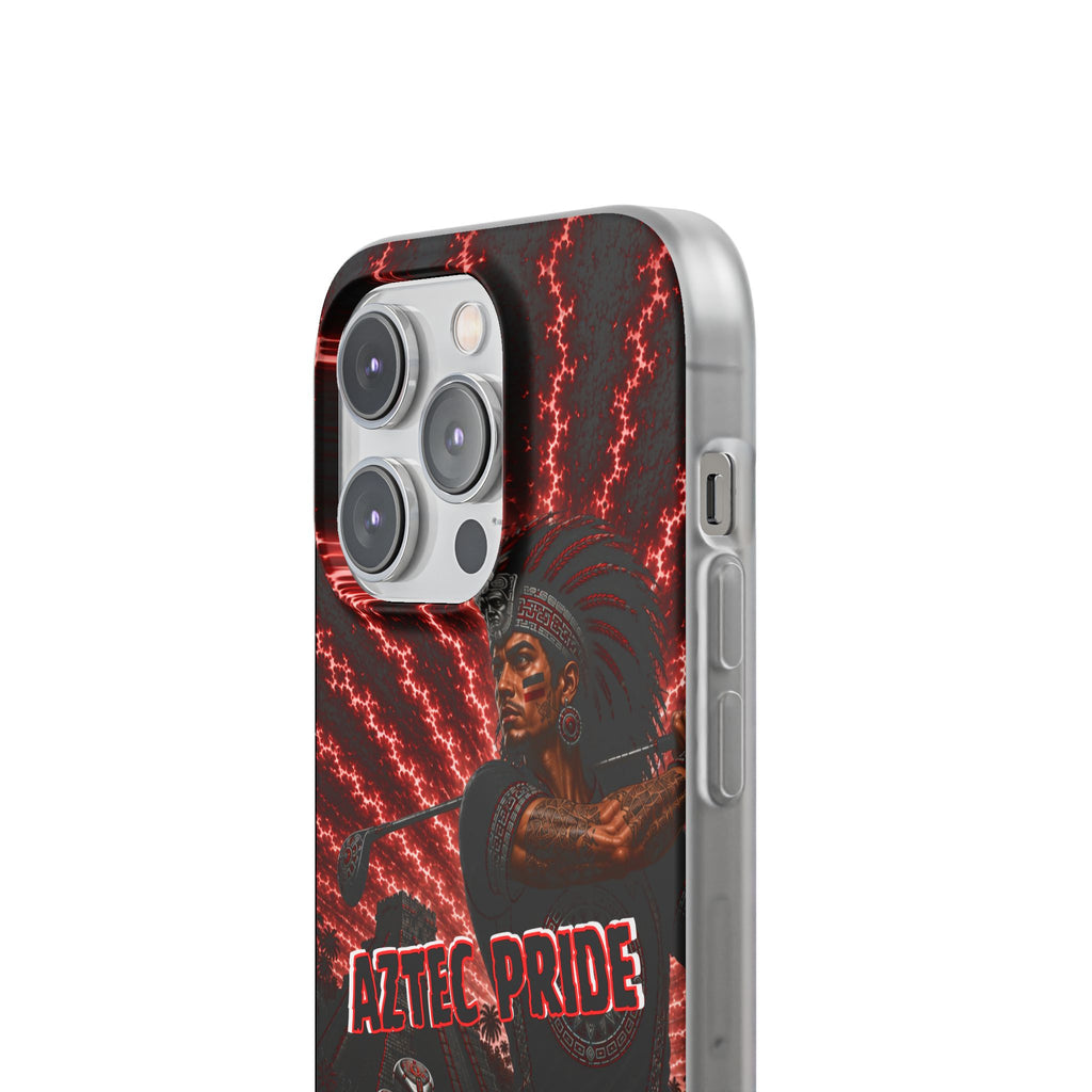 Aztec Golf Male Warrior – Flexi Phone Case (iPhone & Samsung • Clear TPU • Made & Shipped in the USA • 🚚 FREE USA Shipping • Personalized Option)