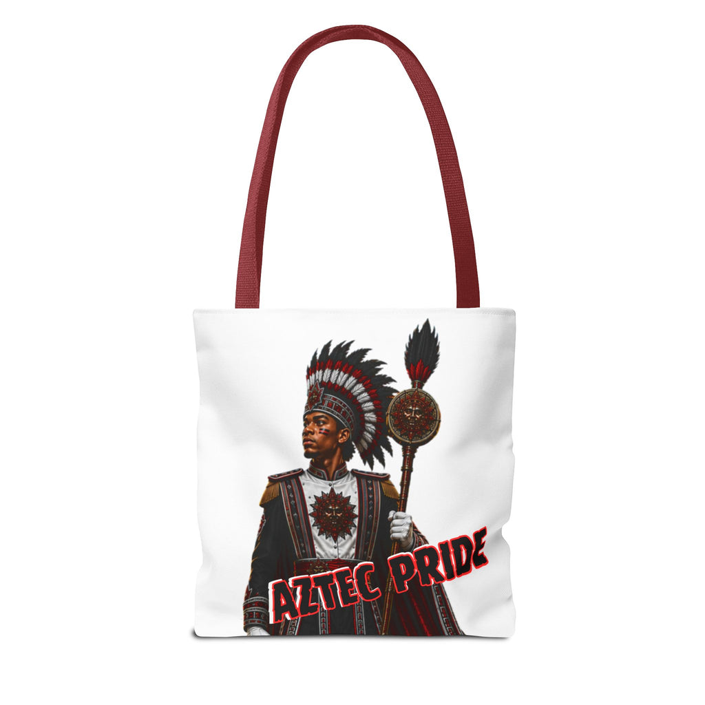 Aztec Band Warrior Tote Bag | Aztec-Inspired AI Art • Made & Shipped in the USA • 🚚 FREE USA Shipping • FREE Personalization