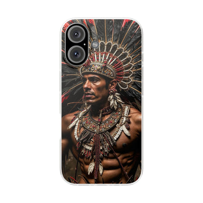 Aztec Sun Guardian – Flexi Phone Case (iPhone & Samsung • Clear TPU • Made in USA • Personalized Option)
