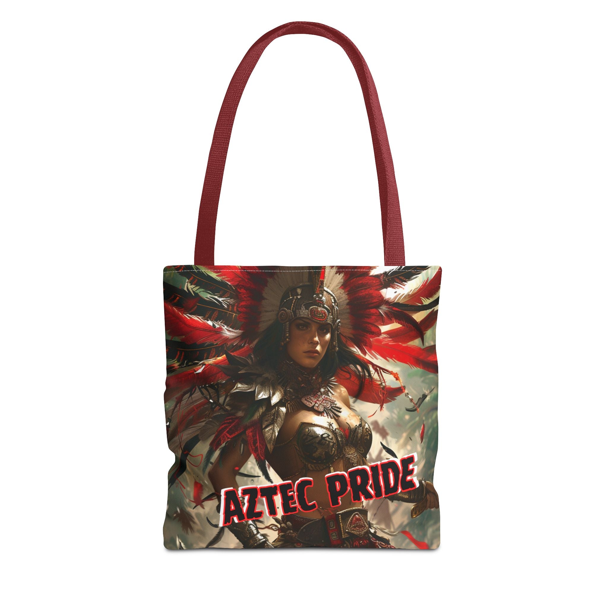 Aztec Blood Feather Goddess Tote Bag – Aztec-Inspired Reusable Shopping Bag | GringoArte