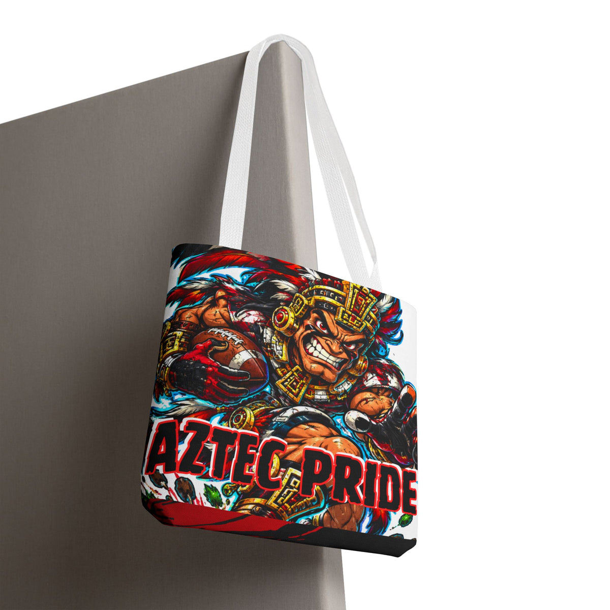 Aztec Football Savage Warrior Tote Bag