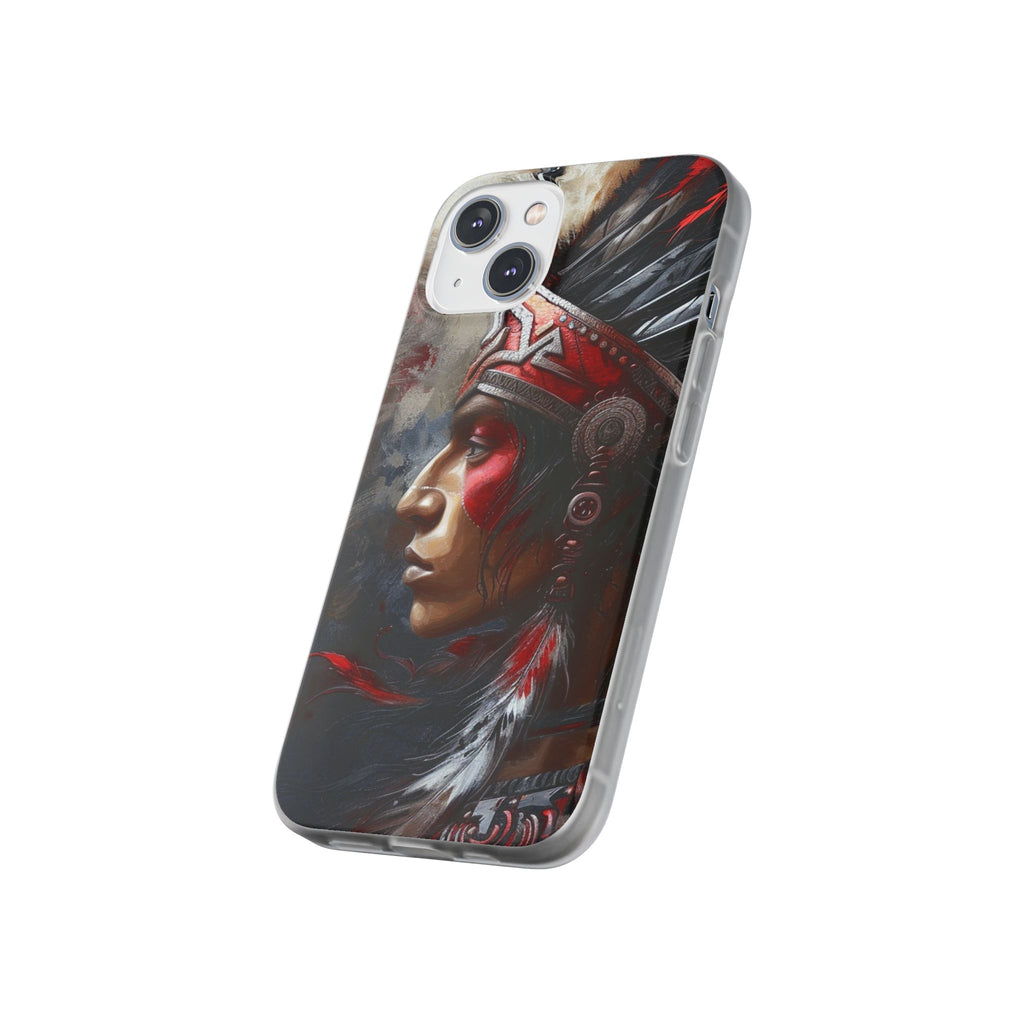 Aztec Silent Warrior – Flexi Phone Case (iPhone & Samsung • Clear TPU • Made in USA • Personalized Option)