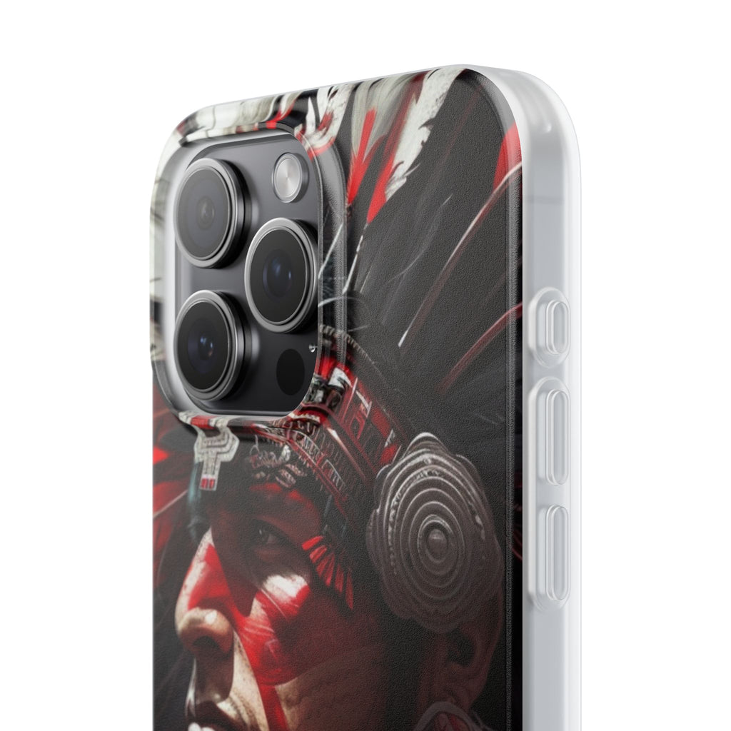 Aztec Loyal Warrior – Flexi Phone Case (iPhone & Samsung • Clear TPU • Made in USA • Personalized Option)