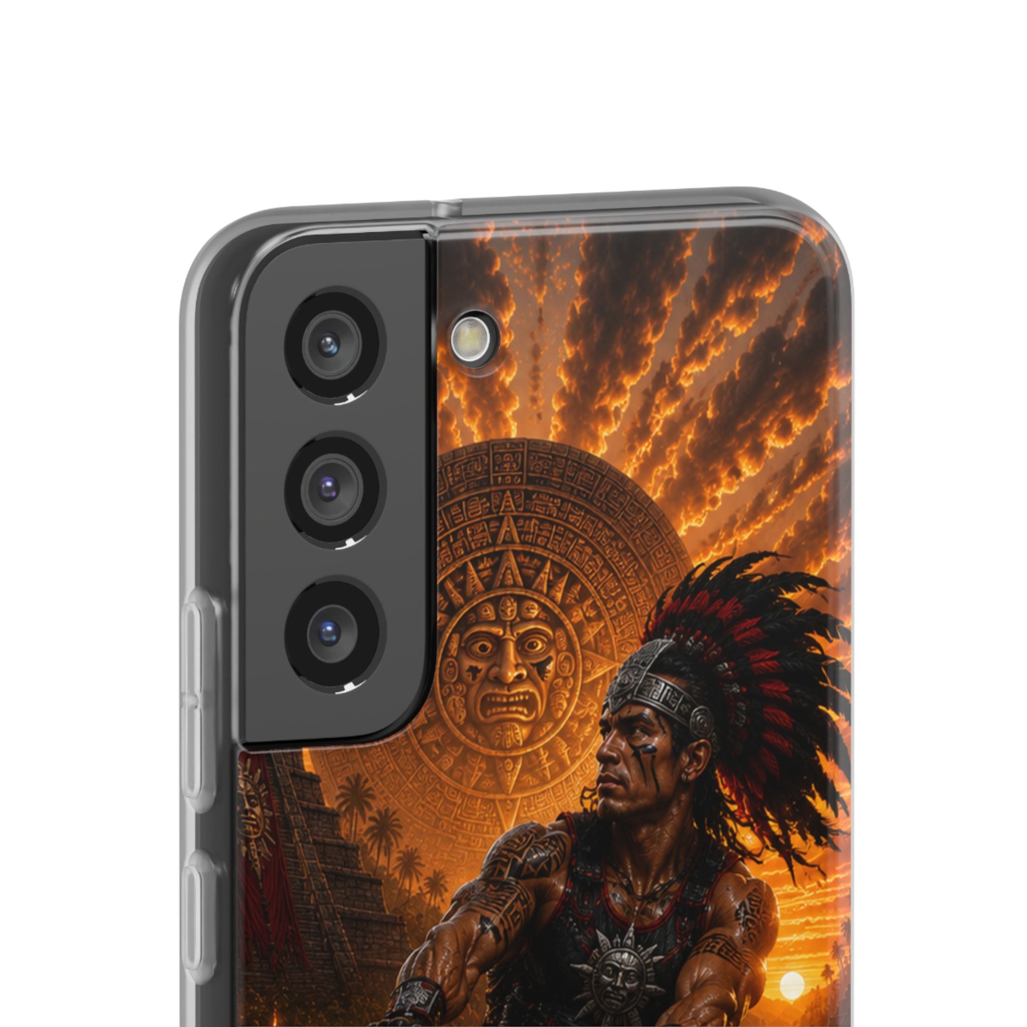 Aztec Wakeboard Male Warrior – Flexi Phone Case (iPhone & Samsung • Clear TPU • Made & Shipped in the USA • 🚚 FREE USA Shipping • Personalized Option)
