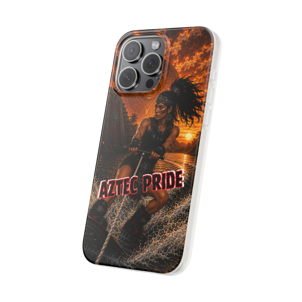Aztec Wakeboard Female Warrior – Flexi Phone Case (iPhone & Samsung • Clear TPU • Made & Shipped in the USA • 🚚 FREE USA Shipping • Personalized Option)