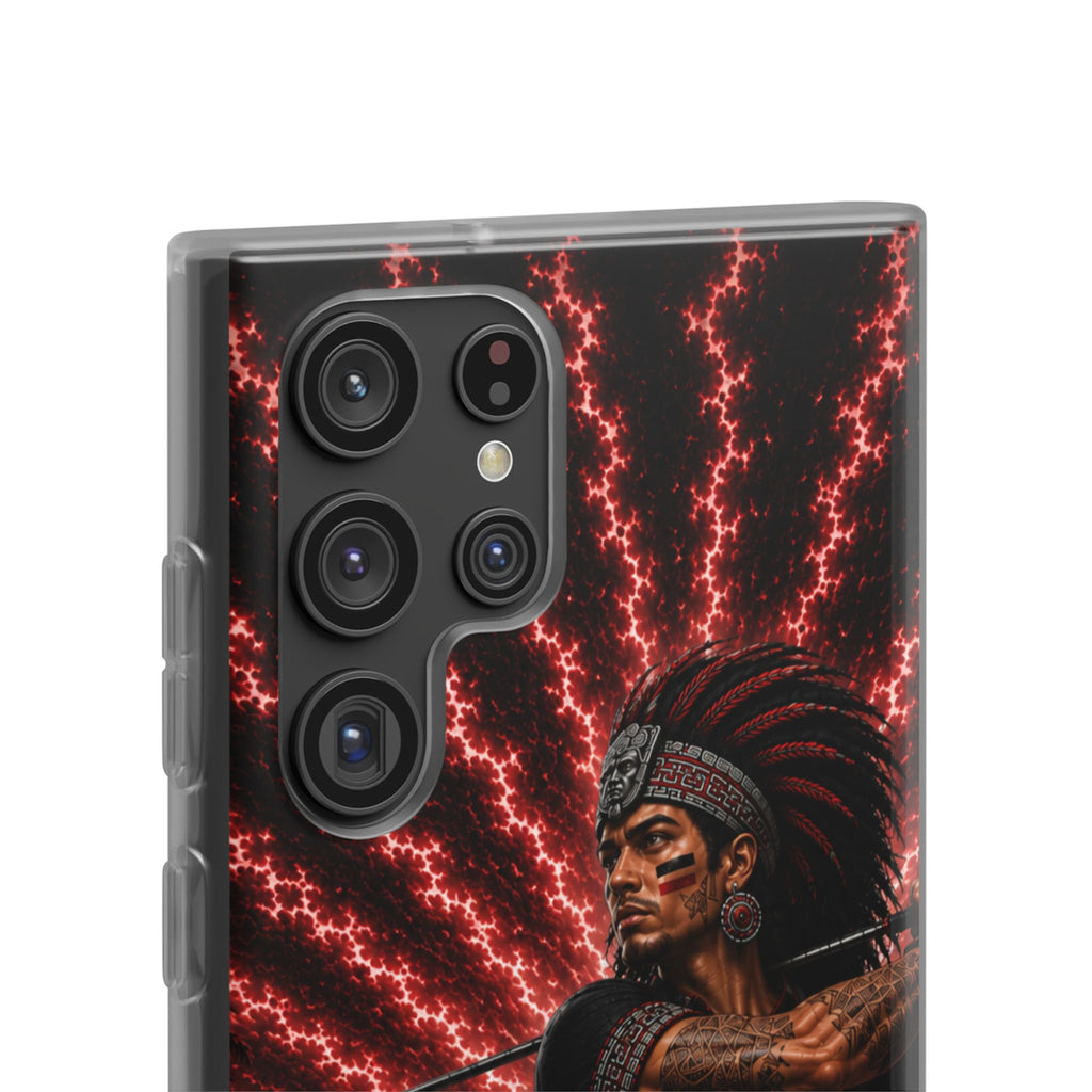 Aztec Golf Male Warrior – Flexi Phone Case (iPhone & Samsung • Clear TPU • Made & Shipped in the USA • 🚚 FREE USA Shipping • Personalized Option)