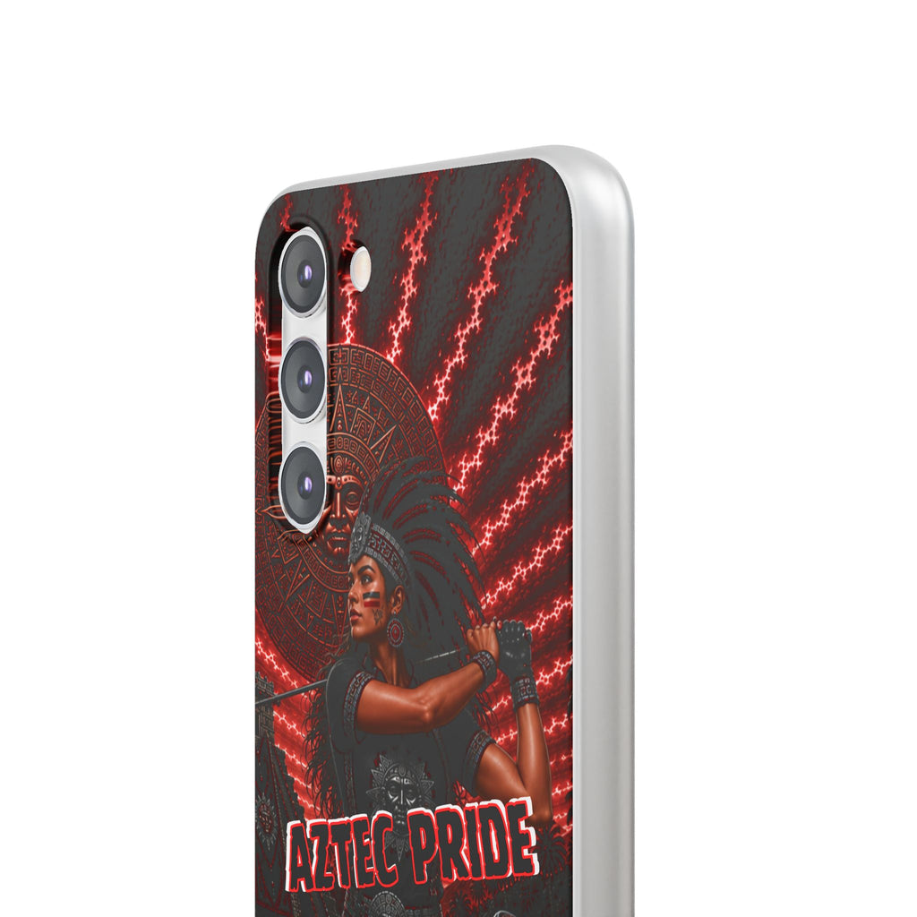 Aztec Golf Female Warrior – Flexi Phone Case (iPhone & Samsung • Clear TPU • Made & Shipped in the USA • 🚚 FREE USA Shipping • Personalized Option)