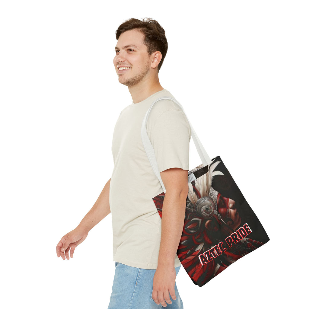Aztec Warrior King Tote Bag – Aztec-Inspired Reusable Shopping Bag | GringoArte