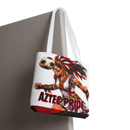 Aztec Soccer Savage Female Warrior Tote Bag