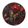 Aztec Volleyball Warrior Round Vinyl Sticker – Waterproof Matte Decal (2”–6”) | Aztec-Inspired AI Art | GringoArte