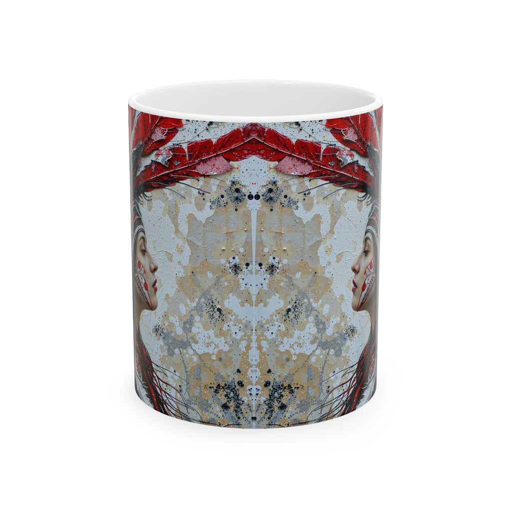 Aztec Silent Goddess – Ceramic Mug (11oz, 15oz • Dishwasher & Microwave Safe • Made in USA • Personalized Option)