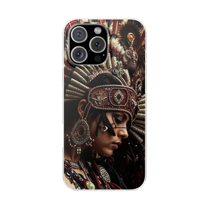 Aztec Goddess Spirit – Flexi Phone Case (iPhone & Samsung • Clear TPU • Made in USA • Personalized Option)