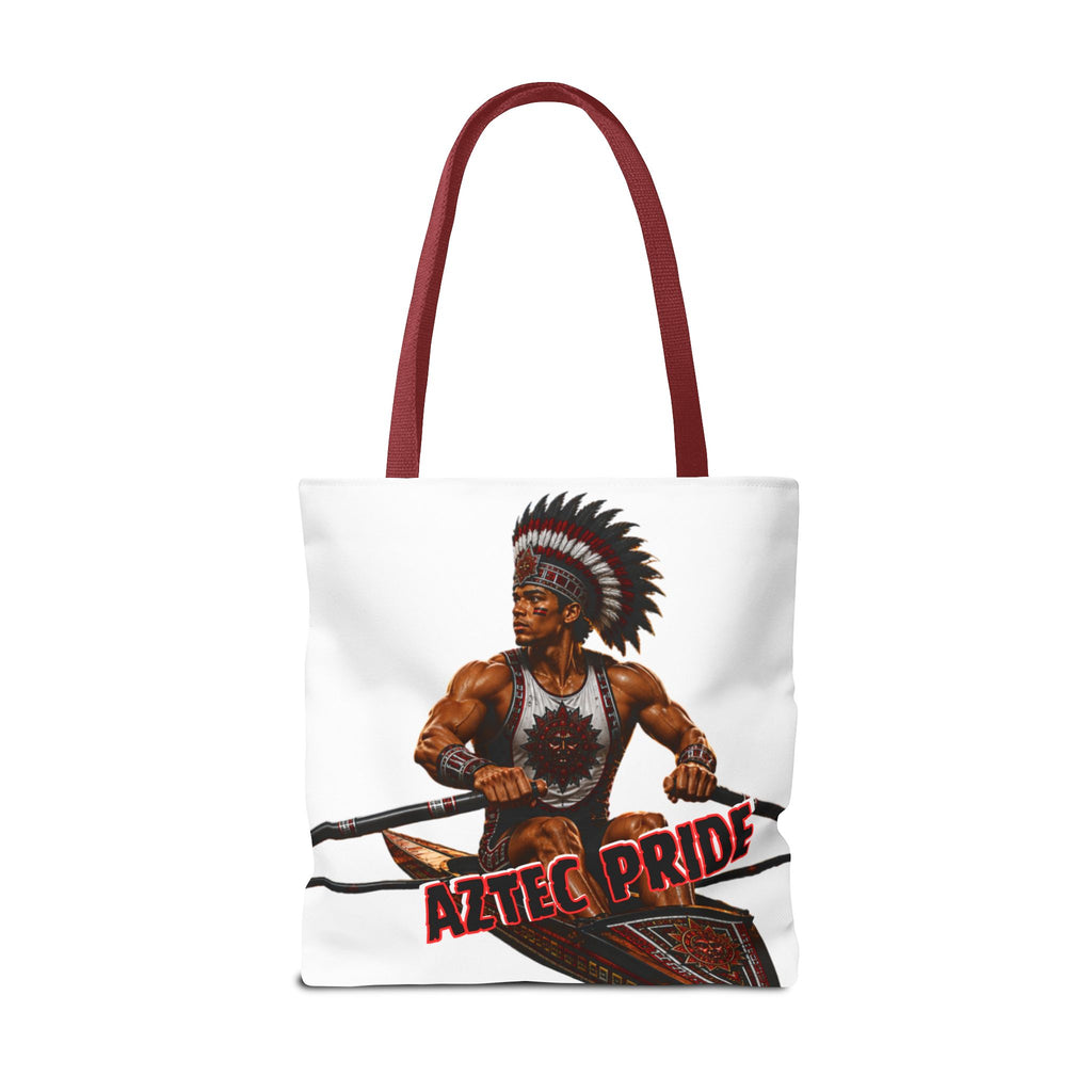 Aztec Rowing Warrior Tote Bag | Aztec-Inspired AI Art • Made & Shipped in the USA • 🚚 FREE USA Shipping • FREE Personalization