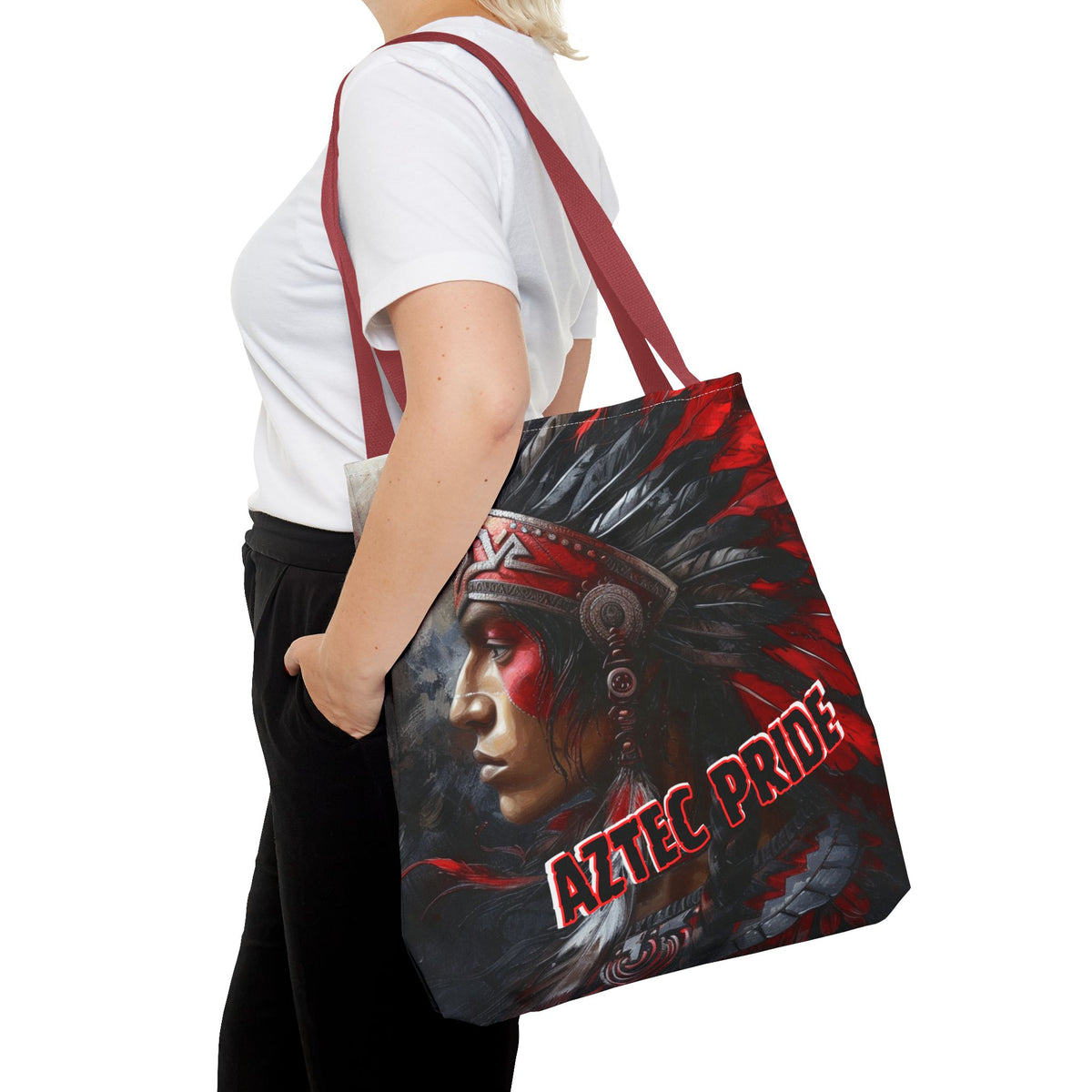 Aztec Silent Warrior Tote Bag – Aztec-Inspired Reusable Shopping Bag | GringoArte