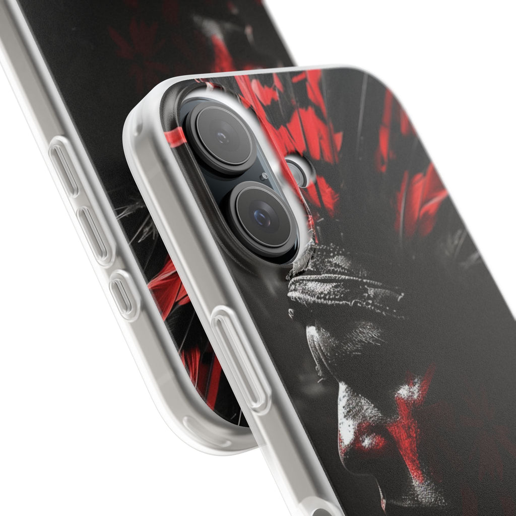 Aztec Jaguar Warrior – Flexi Phone Case (iPhone & Samsung • Clear TPU • Made in USA • Personalized Option)