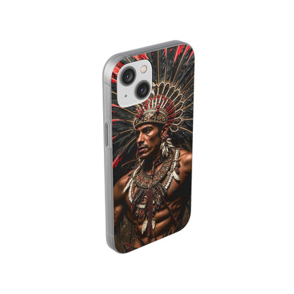 Aztec Sun Guardian – Flexi Phone Case (iPhone & Samsung • Clear TPU • Made in USA • Personalized Option)