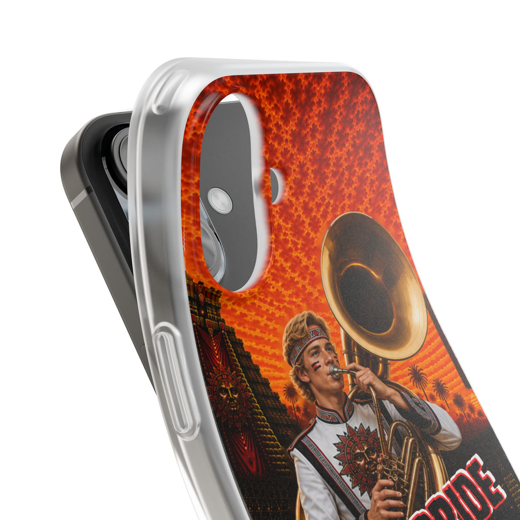 Aztec Band Warrior – Flexi Phone Case (iPhone & Samsung • Clear TPU • Made & Shipped in the USA • 🚚 FREE USA Shipping • Personalized Option)