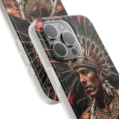 Aztec Sun Guardian – Flexi Phone Case (iPhone & Samsung • Clear TPU • Made in USA • Personalized Option)