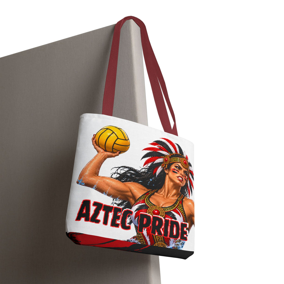 Aztec Water Polo Savage Female Warrior Tote Bag