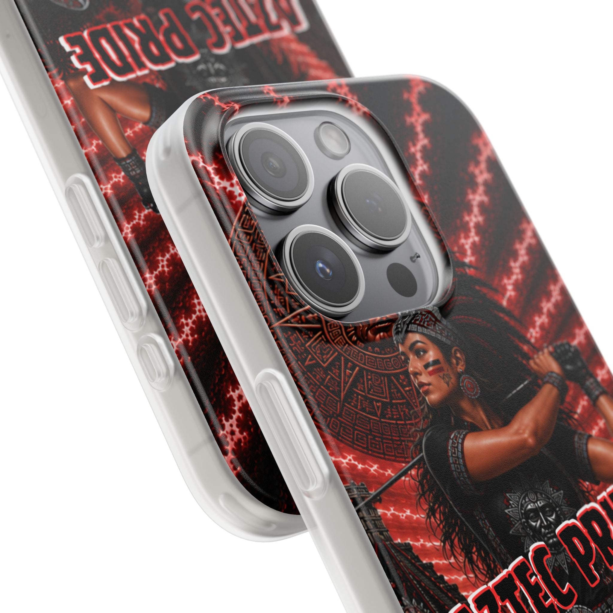 Aztec Golf Female Warrior – Flexi Phone Case (iPhone & Samsung • Clear TPU • Made & Shipped in the USA • 🚚 FREE USA Shipping • Personalized Option)