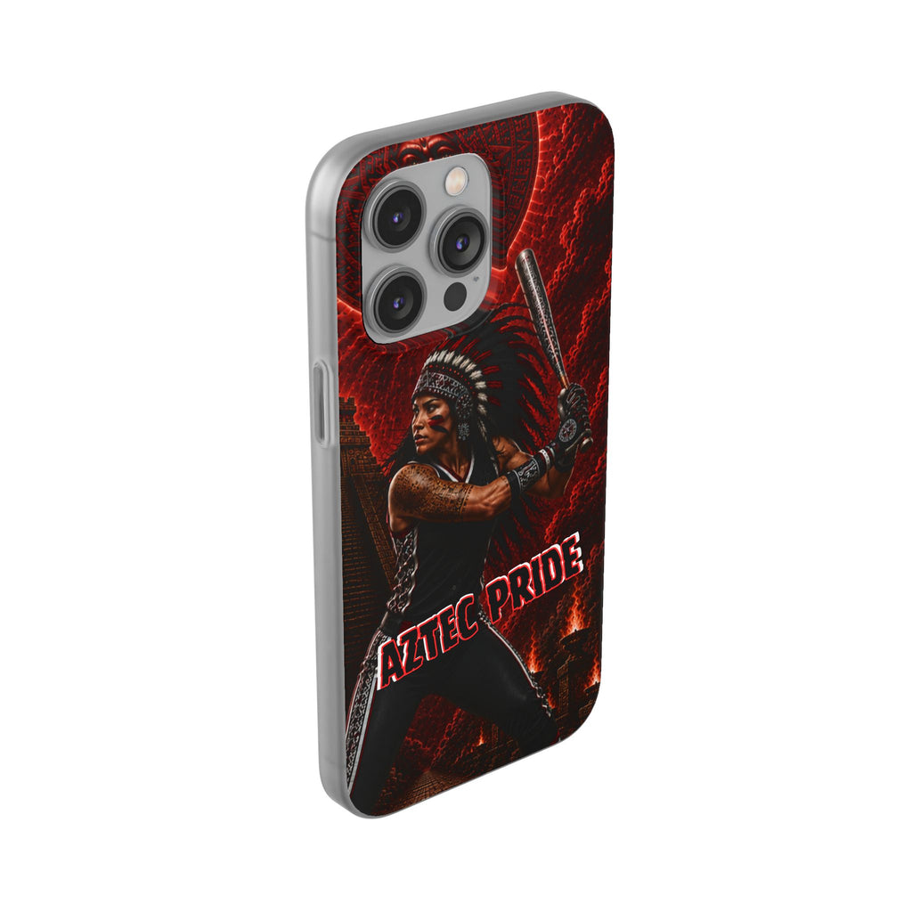 Aztec Softball Warrior – Flexi Phone Case (iPhone & Samsung • Clear TPU • Made in USA • Personalized Option)