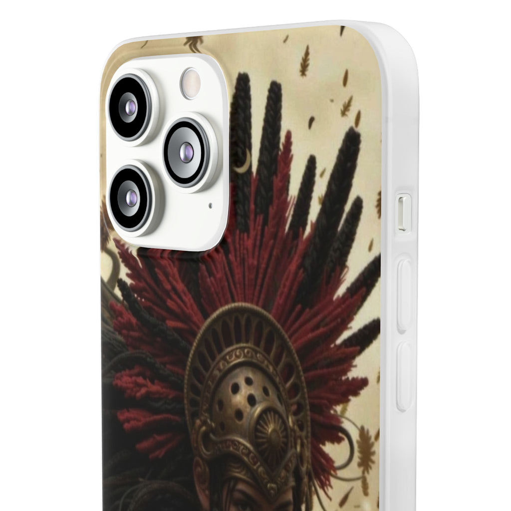 Aztec Bloodwar Queen – Flexi Phone Case (iPhone & Samsung • Clear TPU • Made in USA • Personalized Option)