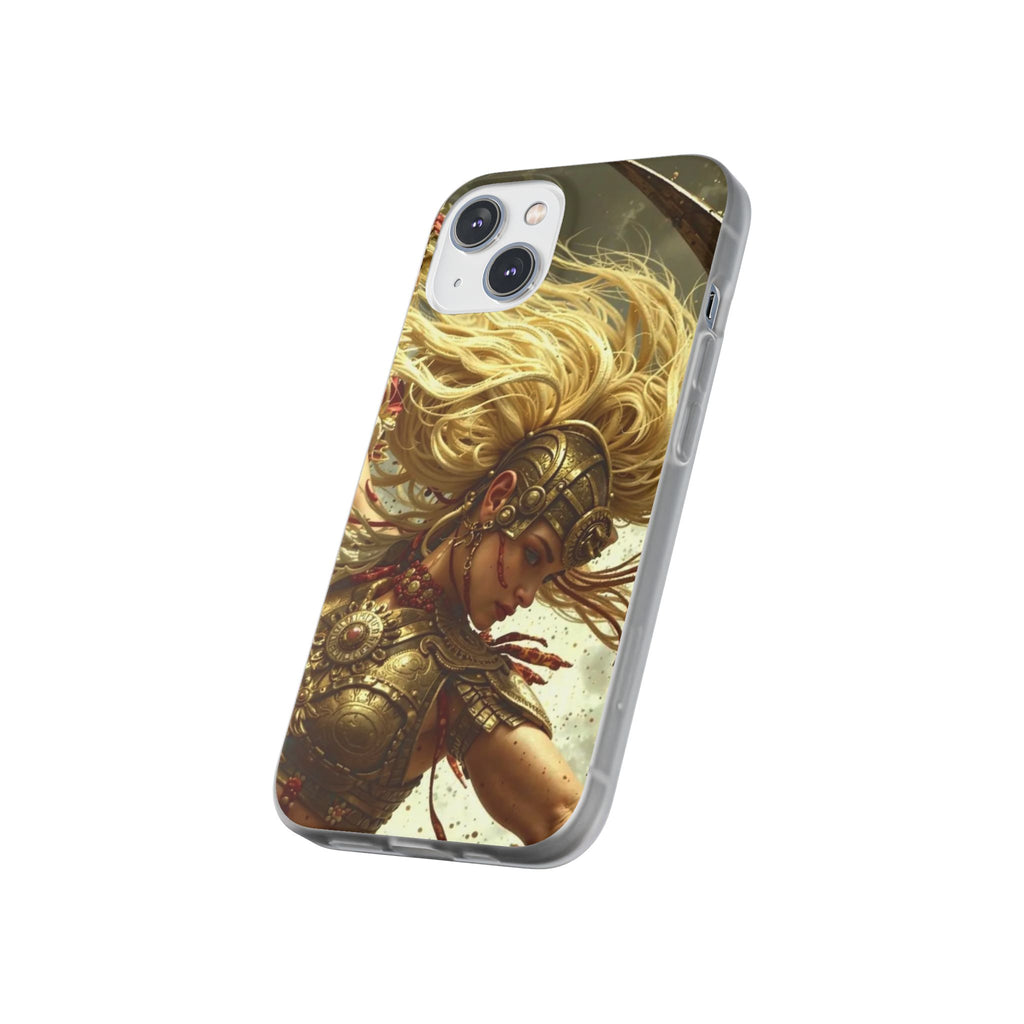 Aztec Iron Queen – Flexi Phone Case (iPhone & Samsung • Clear TPU • Made in USA • Personalized Option)