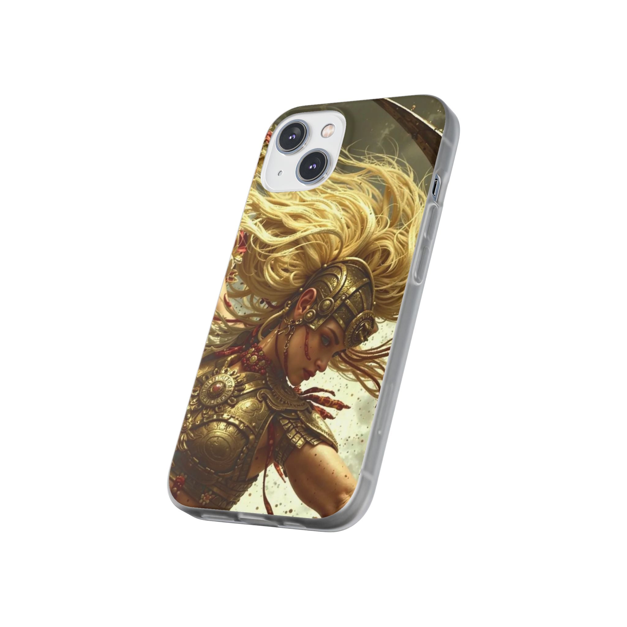 Aztec Iron Queen – Flexi Phone Case (iPhone & Samsung • Clear TPU • Made in USA • Personalized Option)