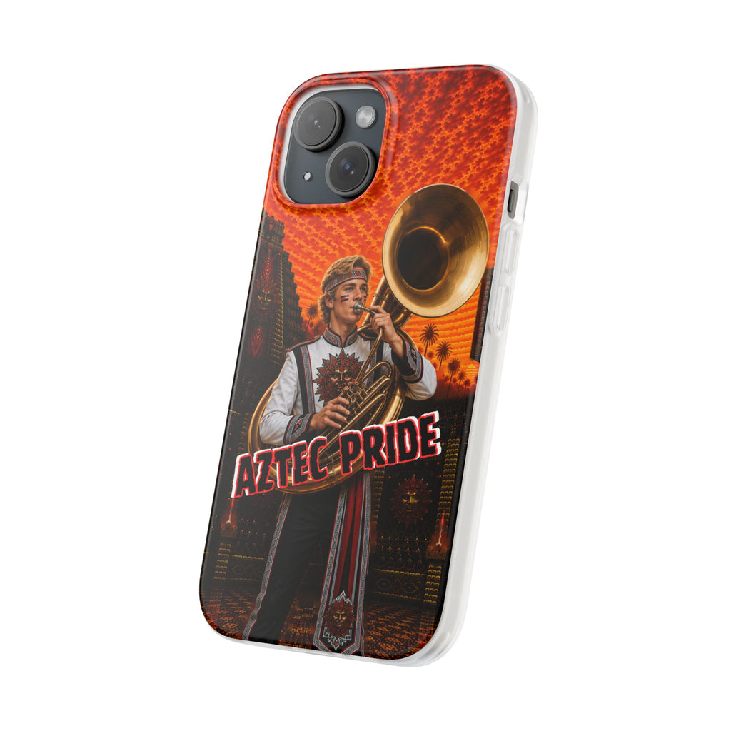 Aztec Band Warrior – Flexi Phone Case (iPhone & Samsung • Clear TPU • Made & Shipped in the USA • 🚚 FREE USA Shipping • Personalized Option)