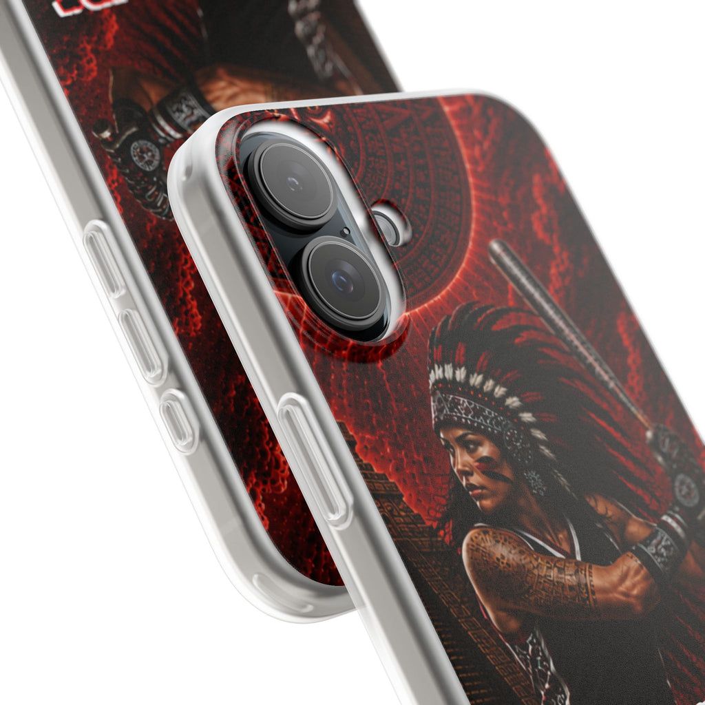 Aztec Softball Warrior – Flexi Phone Case (iPhone & Samsung • Clear TPU • Made in USA • Personalized Option)