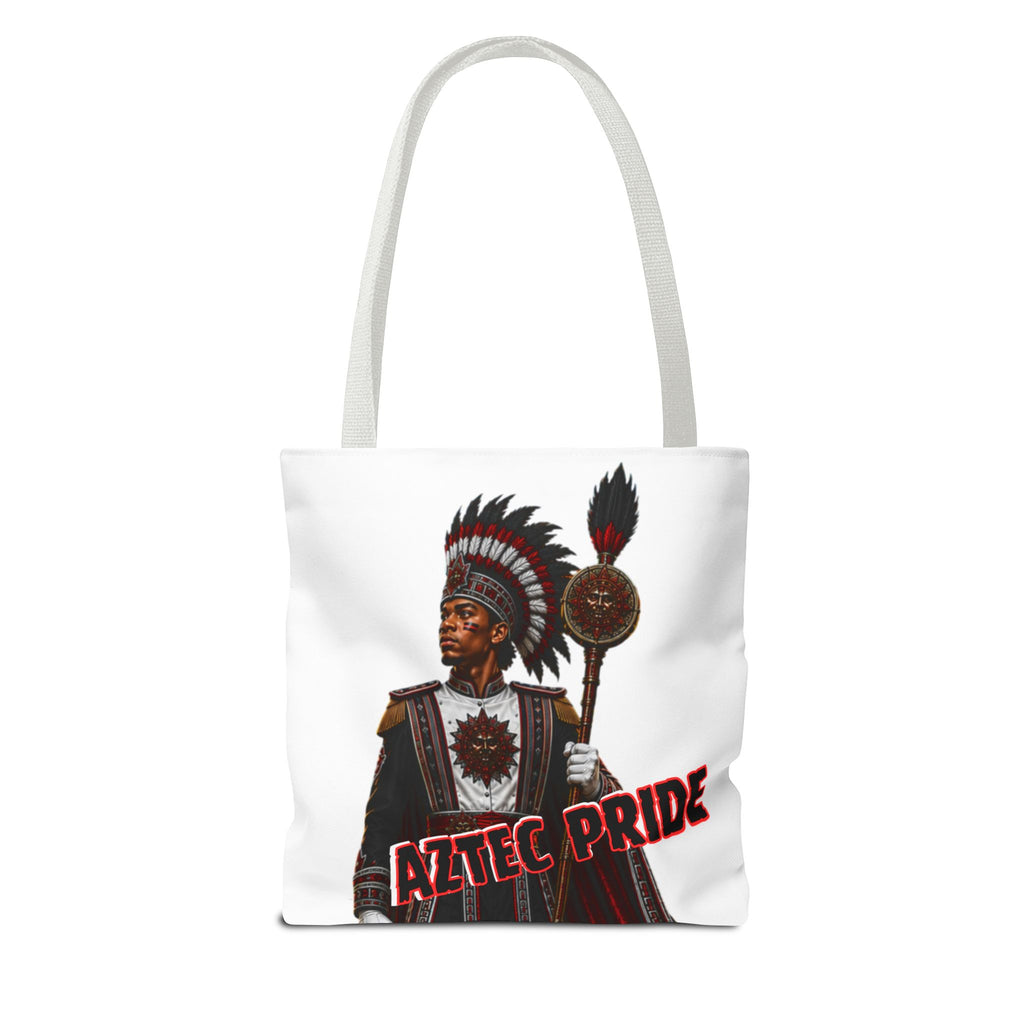 Aztec Band Warrior Tote Bag | Aztec-Inspired AI Art • Made & Shipped in the USA • 🚚 FREE USA Shipping • FREE Personalization