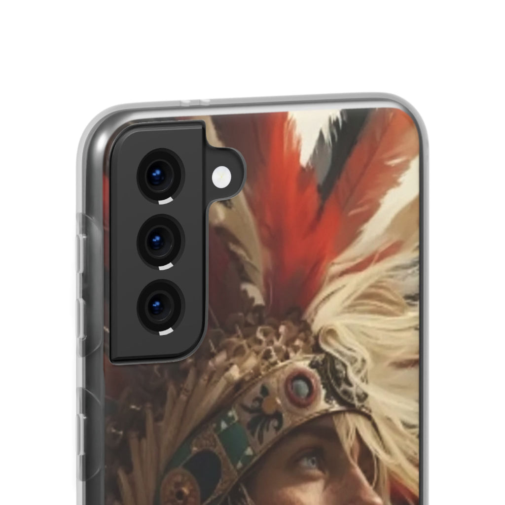 Aztec Sky Prince – Flexi Phone Case (iPhone & Samsung • Clear TPU • Made in USA • Personalized Option)