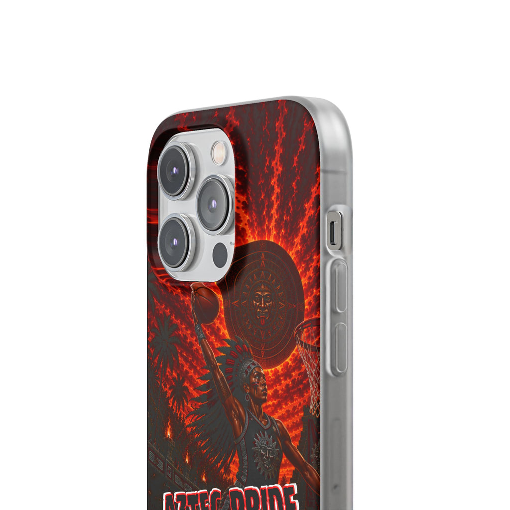 Aztec Basketball Female Warrior – Flexi Phone Case (iPhone & Samsung • Clear TPU • Made & Shipped in the USA • 🚚 FREE USA Shipping • Personalized Option)