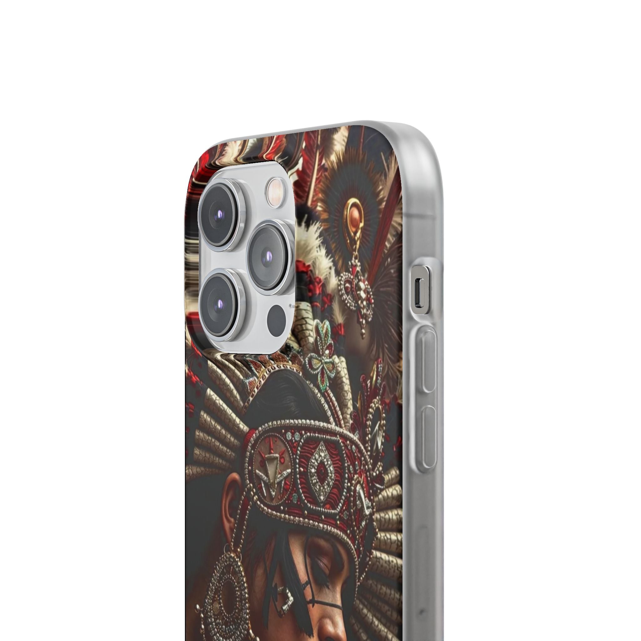 Aztec Goddess Spirit – Flexi Phone Case (iPhone & Samsung • Clear TPU • Made in USA • Personalized Option)