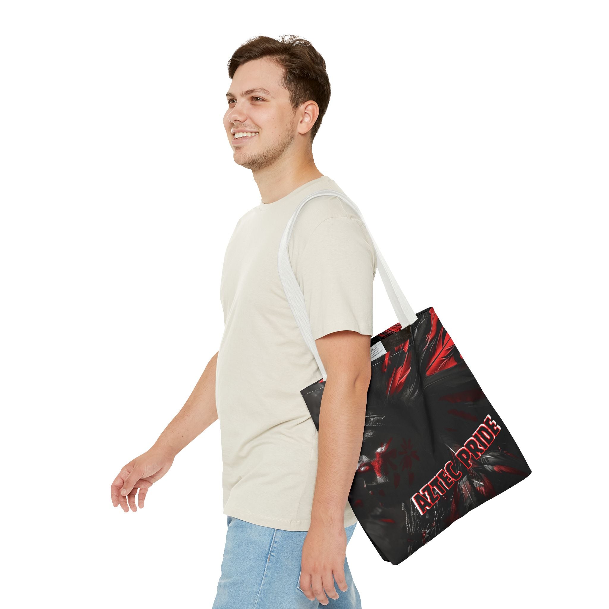 Aztec Jaguar Warrior Tote Bag – Aztec-Inspired Reusable Shopping Bag | GringoArte