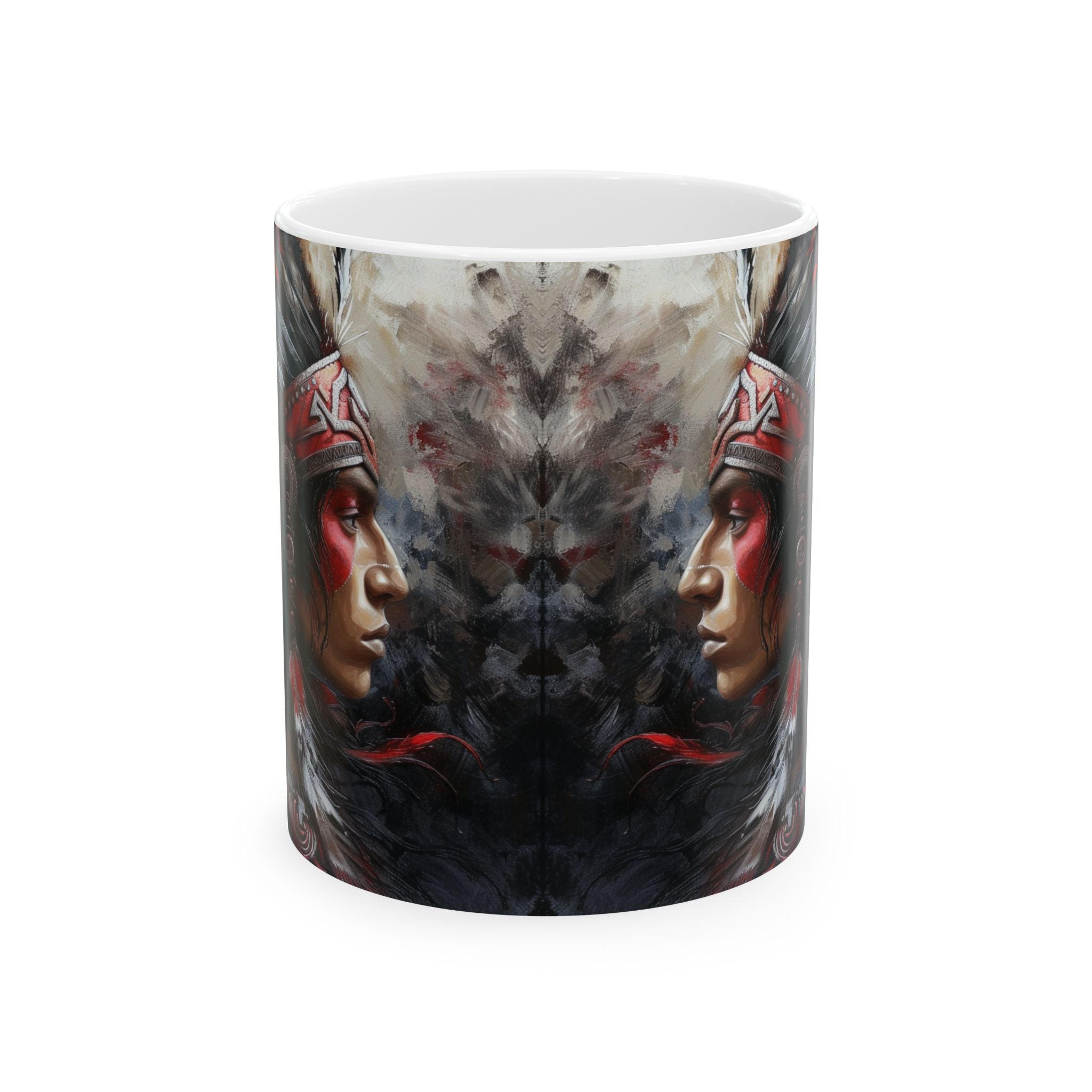 Aztec Silent Warrior – Ceramic Mug (11oz, 15oz • Dishwasher & Microwave Safe • Made in USA • Personalized Option)