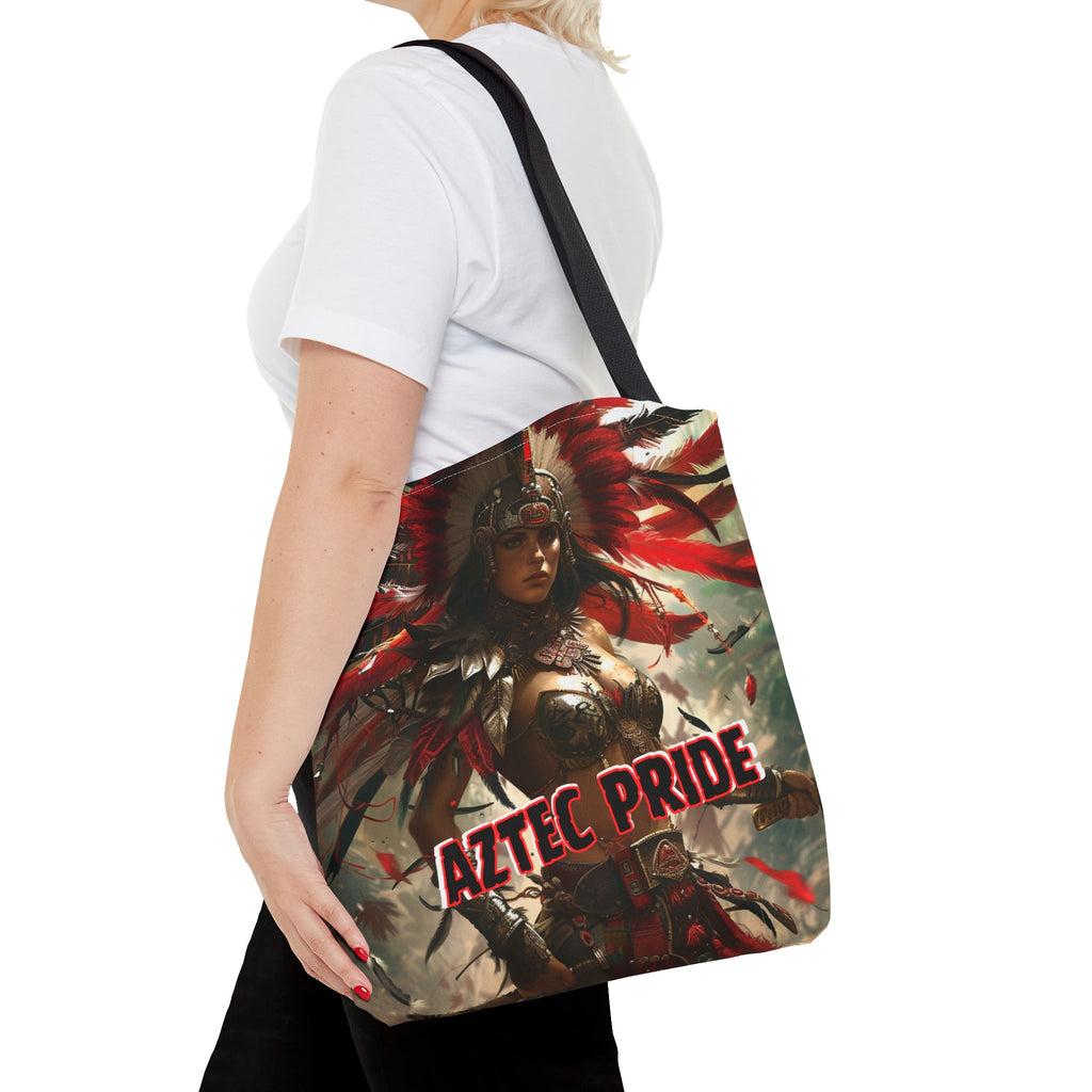 Aztec Blood Feather Goddess Tote Bag – Aztec-Inspired Reusable Shopping Bag | GringoArte