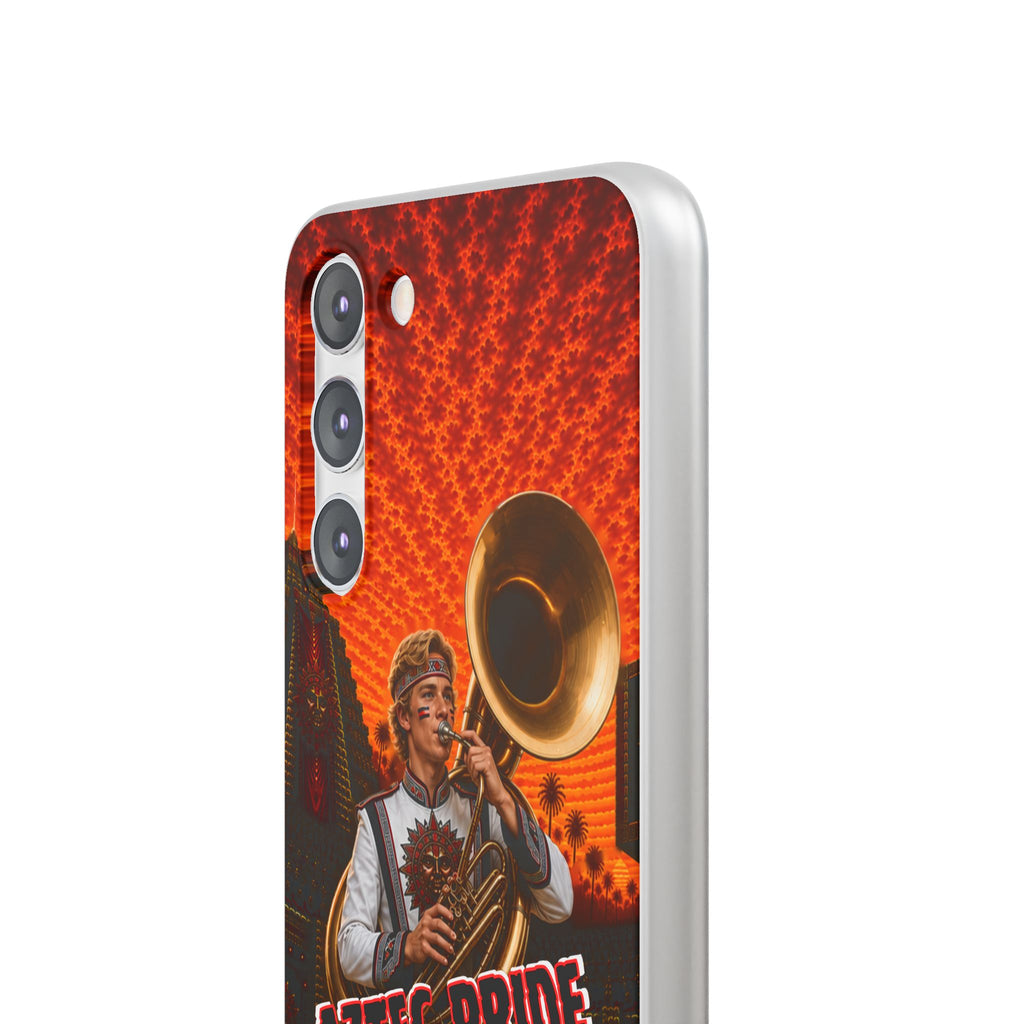 Aztec Band Warrior – Flexi Phone Case (iPhone & Samsung • Clear TPU • Made & Shipped in the USA • 🚚 FREE USA Shipping • Personalized Option)
