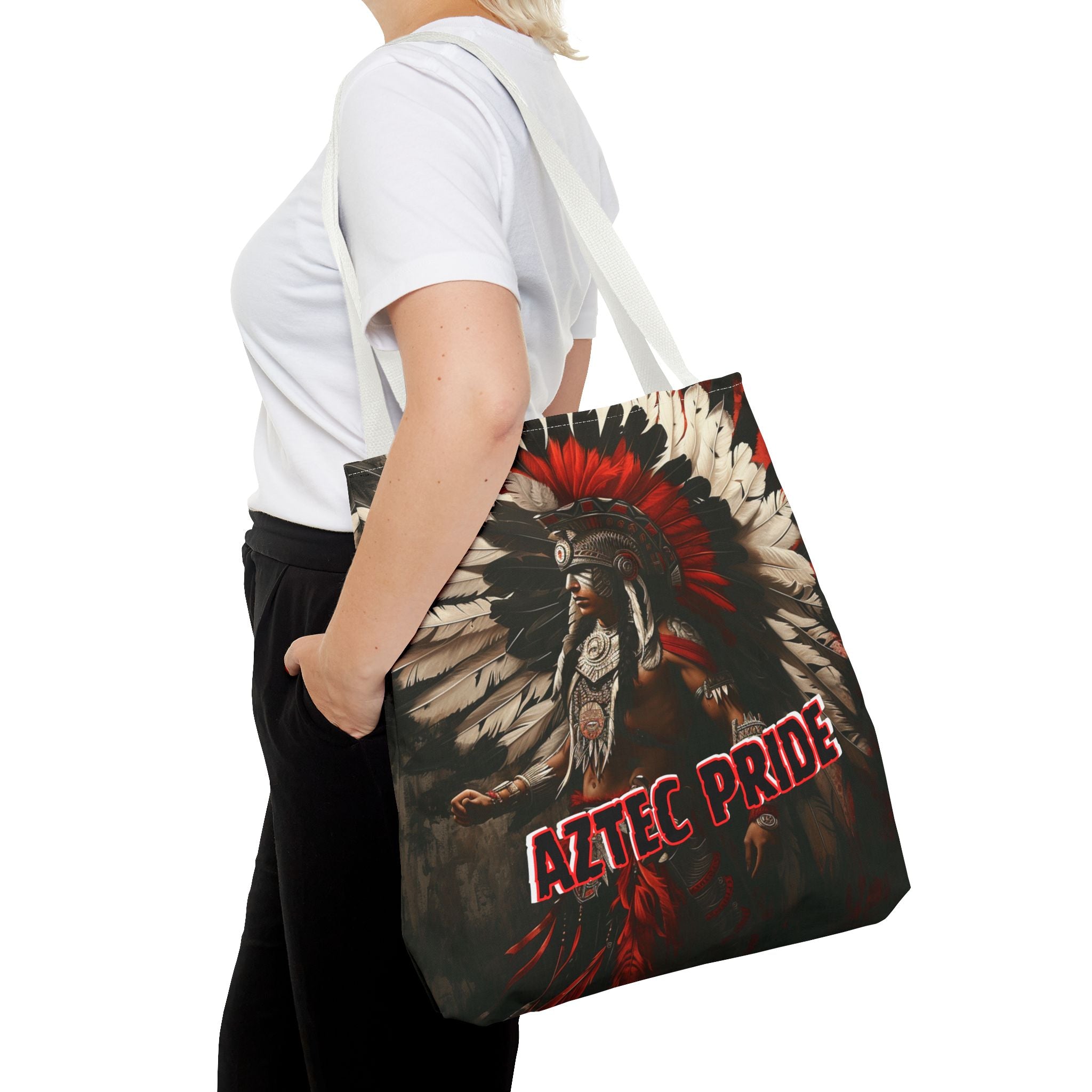 Aztec Fierce Warrior Tote Bag – Aztec-Inspired Reusable Shopping Bag | GringoArte
