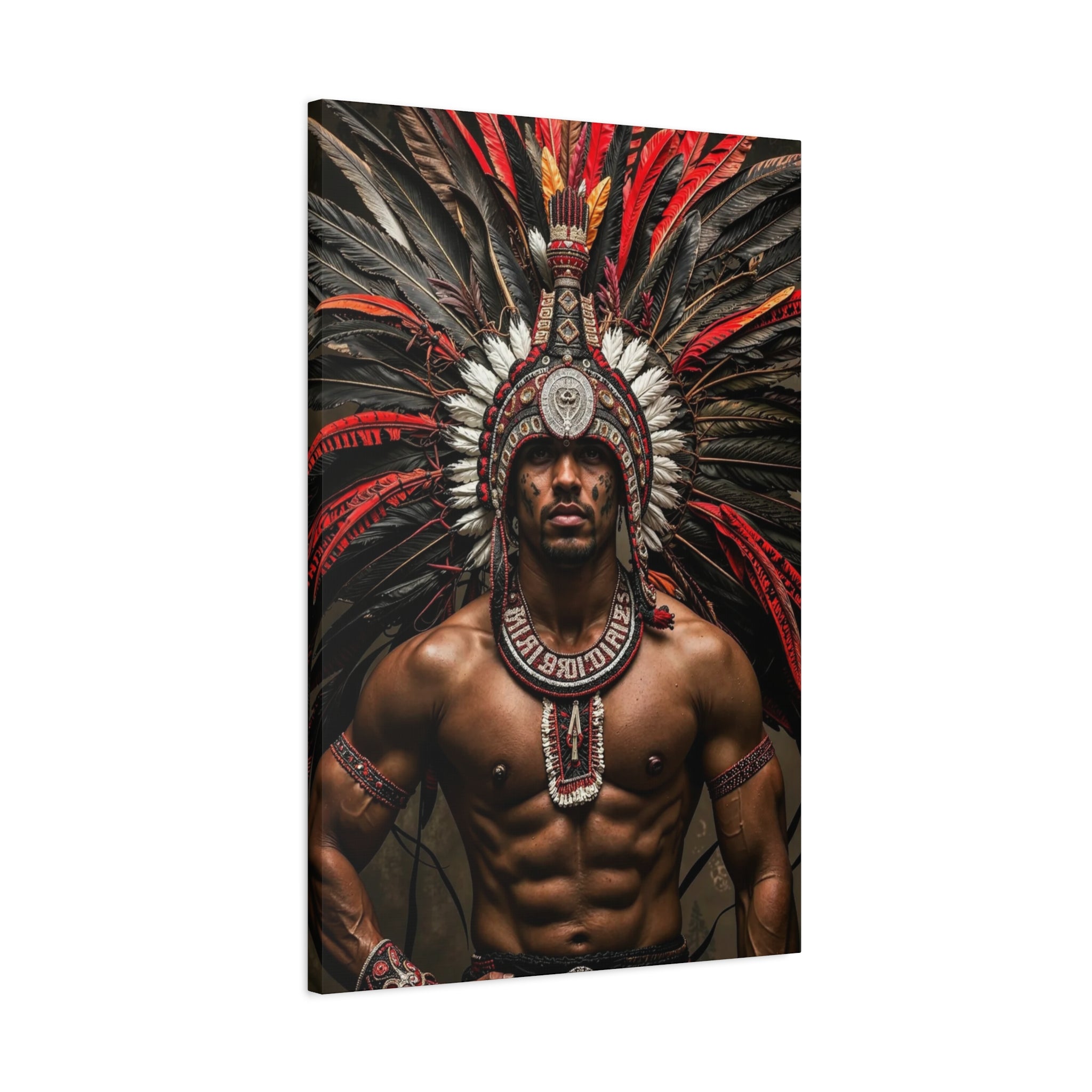Aztec Warrior Eagle – Bold Aztec Wall Art Canvas