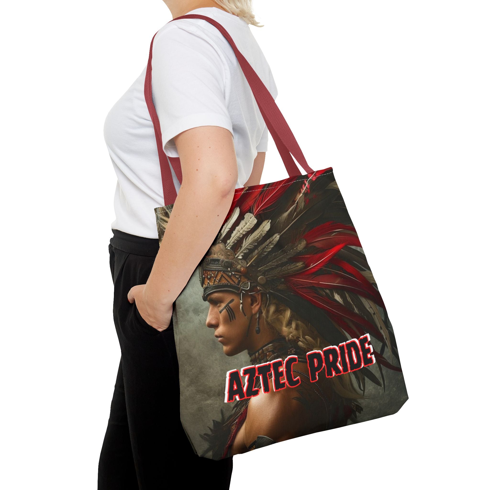 Aztec Storm Warrior Tote Bag – Aztec-Inspired Reusable Shopping Bag | GringoArte