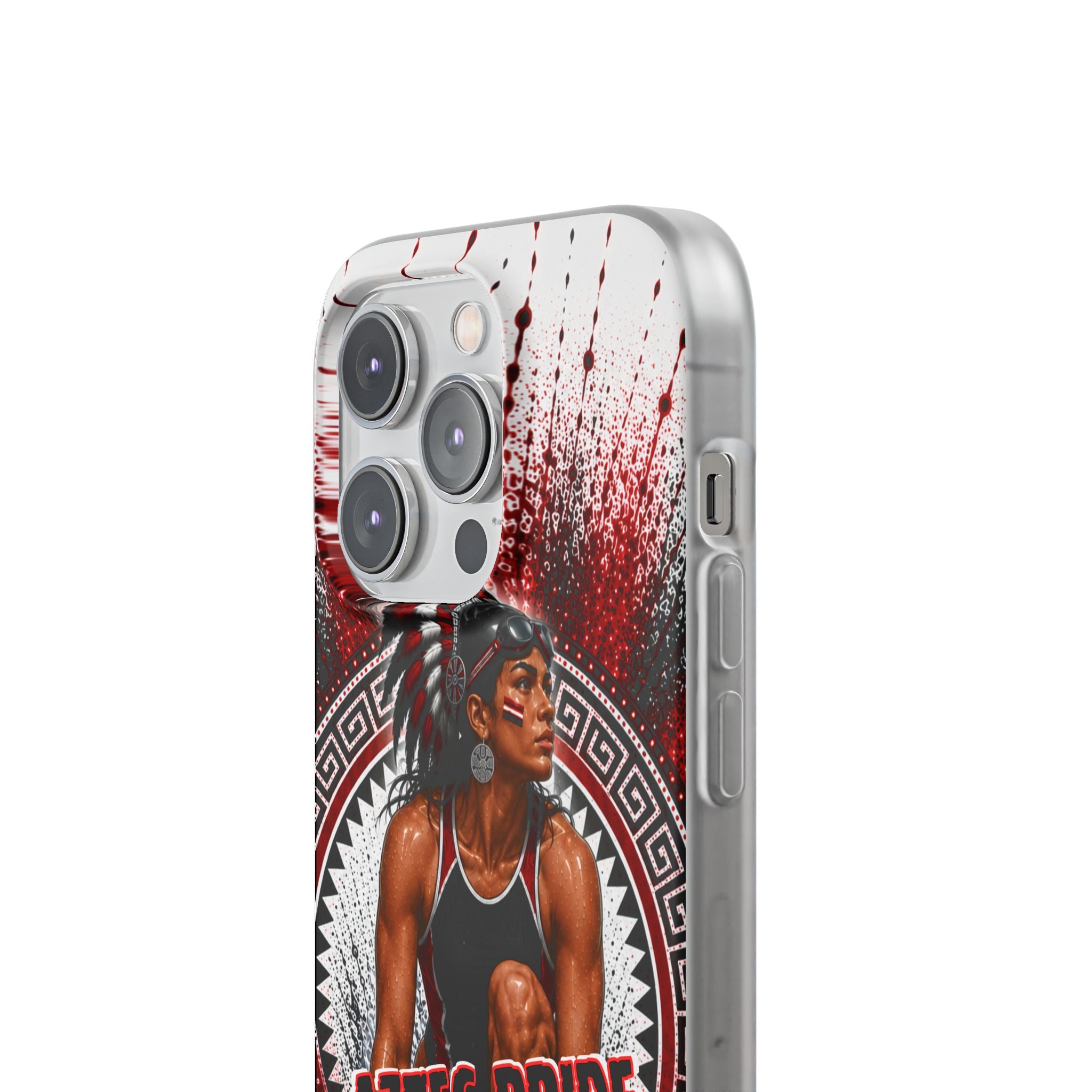 Aztec Swim & Dive Warrior – Flexi Phone Case (iPhone & Samsung • Clear TPU • Made & Shipped in the USA • 🚚 FREE USA Shipping • Personalized Option)