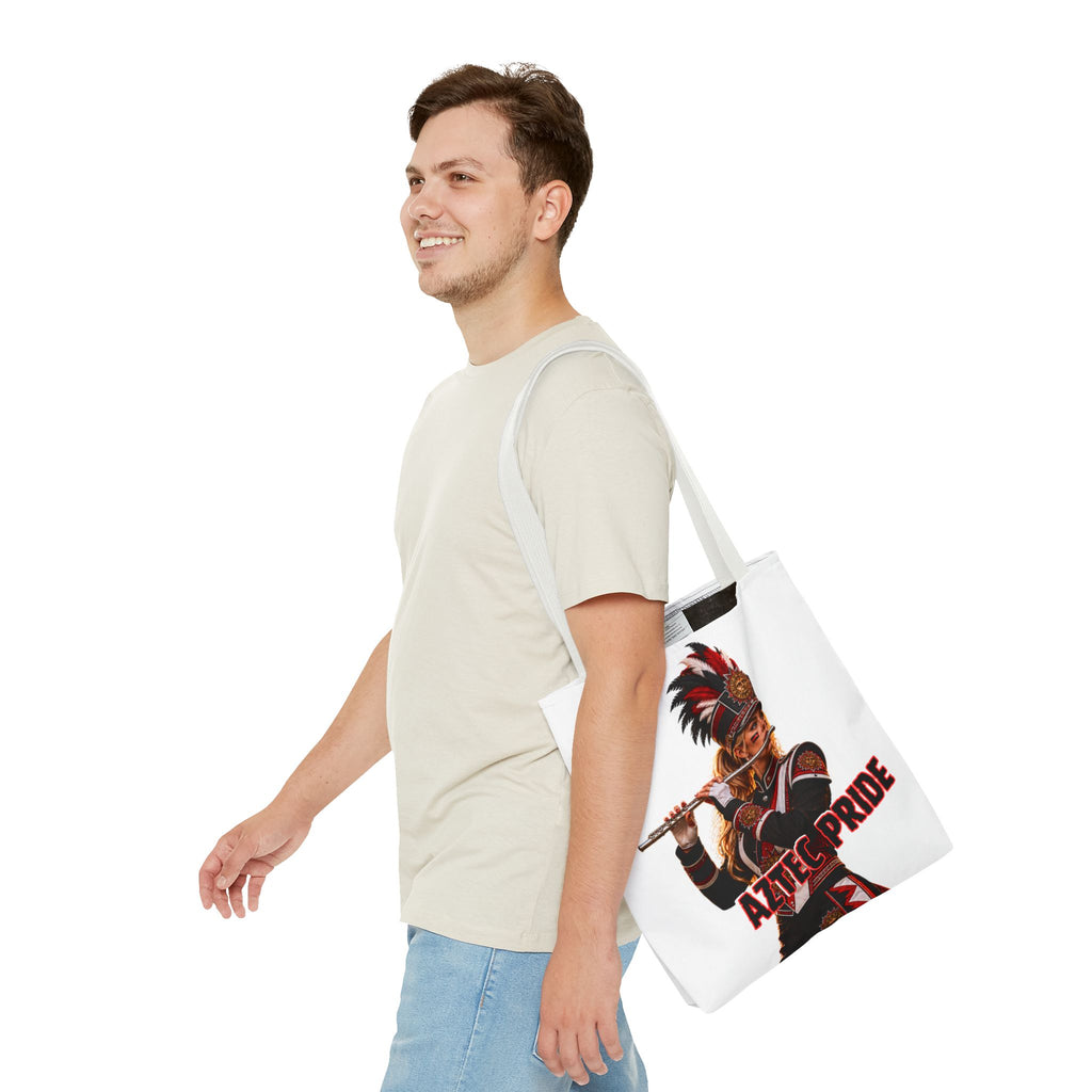 Aztec Band Warrior Tote Bag | Aztec-Inspired AI Art • Made & Shipped in the USA • 🚚 FREE USA Shipping • FREE Personalization
