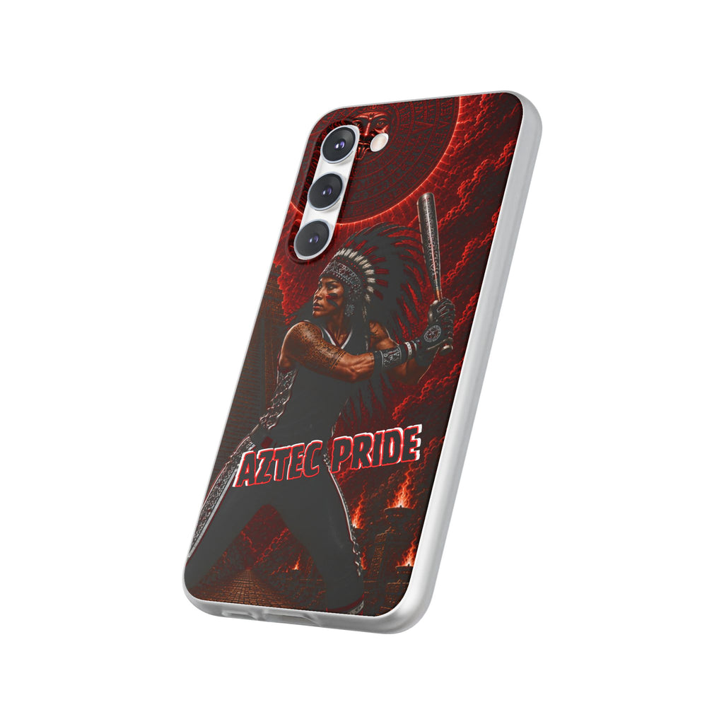 Aztec Softball Warrior – Flexi Phone Case (iPhone & Samsung • Clear TPU • Made in USA • Personalized Option)