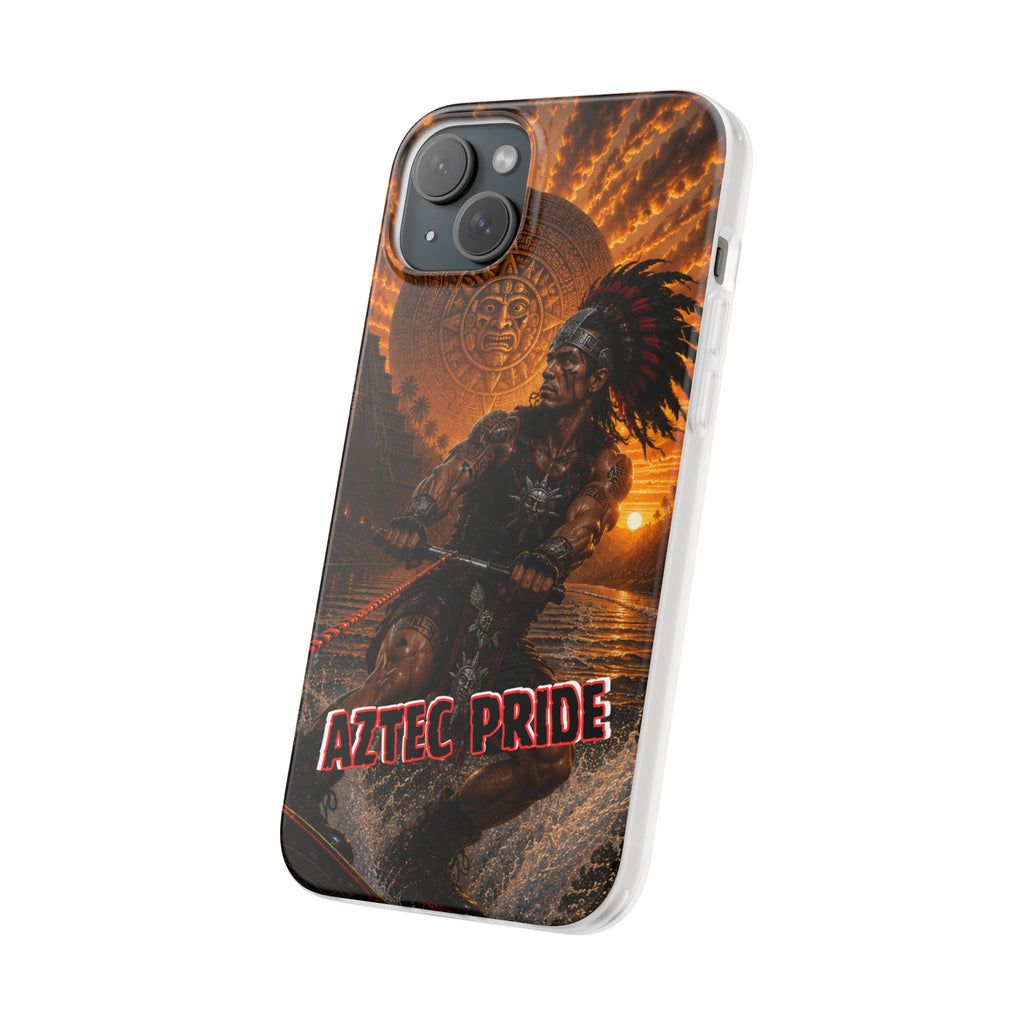 Aztec Wakeboard Male Warrior – Flexi Phone Case (iPhone & Samsung • Clear TPU • Made & Shipped in the USA • 🚚 FREE USA Shipping • Personalized Option)