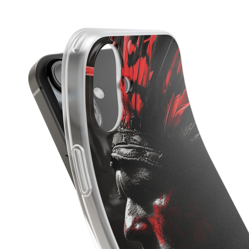 Aztec Jaguar Warrior – Flexi Phone Case (iPhone & Samsung • Clear TPU • Made in USA • Personalized Option)