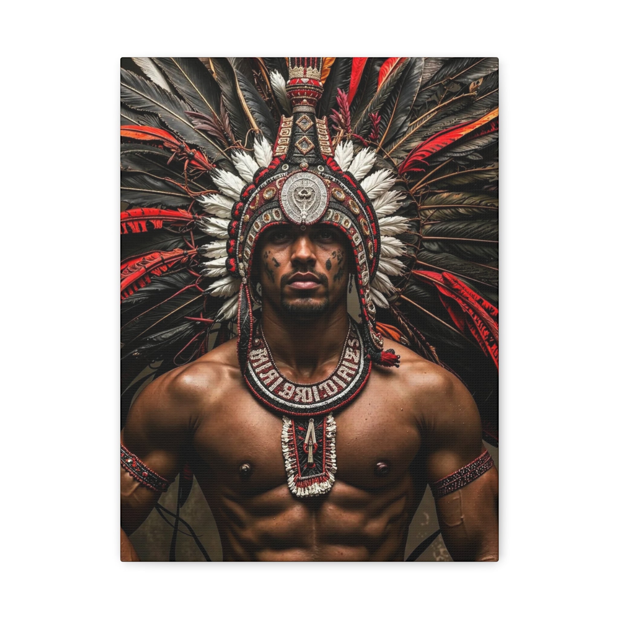 Aztec Warrior Eagle – Bold Aztec Wall Art Canvas